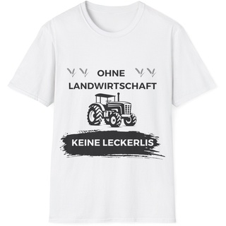 Softstyle T-Shirt "Ohne Landwirtschaft keine Leckerlis" - Weiß / S