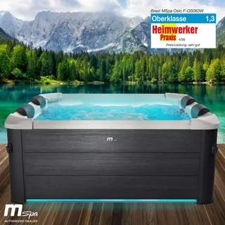 Whirlpool MSpa Oslo 6 Personen | Feste Außenwand 160x160x65cm In-Outdoor Pool 1W