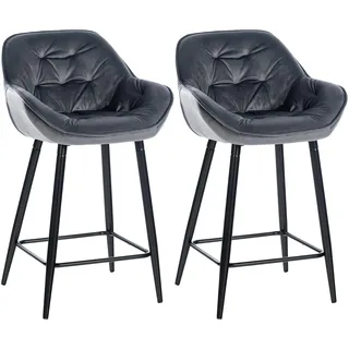 CLP Barhocker 76 cm gepolstert grau