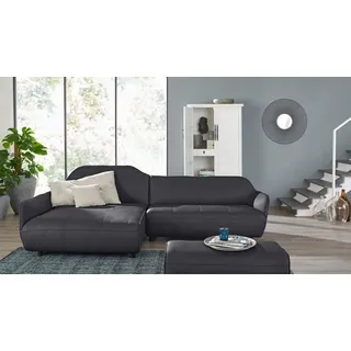 Creation BY ROLF BENZ Ecksofa CR.480, Designecksofa, L-Form, Wahlweise aus Leder oder Chenille schwarz