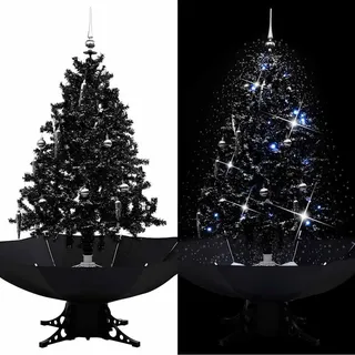 Schneiender Weihnachtsbaum Mit Schirmfuß Schwarz 140 Cm Pvc