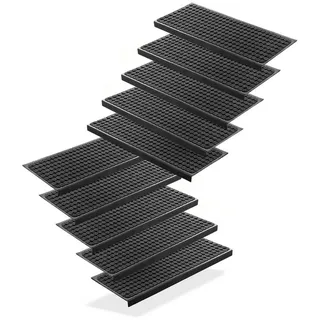 BigDean Stufenmatte 75 x 25 cm Schwarz