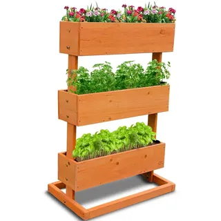 Coemo Hochbeet 50 x 30 x 75 cm Natur