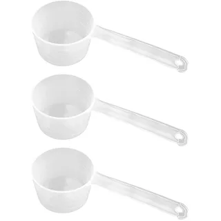 3 Stück Messlöffel, Dosierlöffel 50ml, Proteinpulver Kaffee Scoop, 25g Kunststoff Klein Transparent Mit Skala 10ml, 20ml, 30ml, 40ml, 50ml Waagen