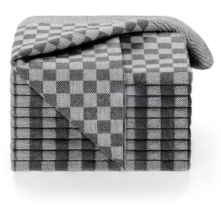 Blumtal Geschirrtücher Baumwolle 50x70 cm im 10er Set - Oeko-TEX zertifizierte Küchentücher - extrem saugstarke Geschirrhandtücher - Küchenhandtücher waschbar 95 °C - Geschirrtuch Schwarz-Weiß Karo