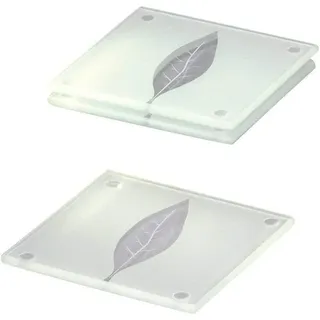 Zeller Untersetzer transparent 10,0 x 10,0 cm 4-tlg., 4 St.
