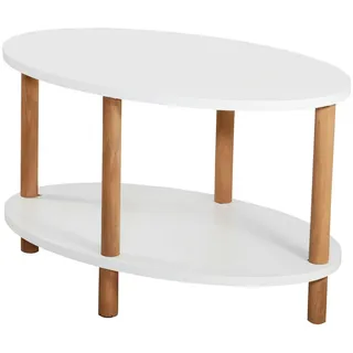 [en.casa] Couchtisch Højreby 70x44x43 cm Weiß