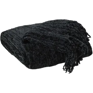 Home4You Kuscheldecke 130 x 180 cm Schwarz