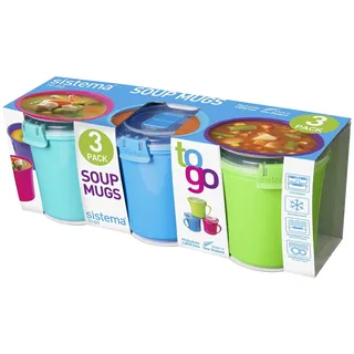 Sistema to Go Mikrowelle, Plastik, farblich Sortiert, 3 Stück