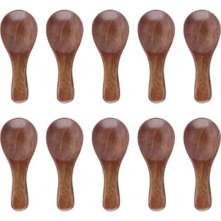 10 Stück Kochgewürzlöffel, Messlöffel-Sets Küchenhelfer & Kochzubehör kleine Holzlöffel Schima Superba Solid für Tee für Kaffee