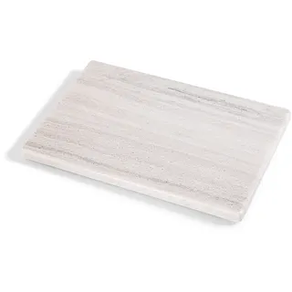 Little Marble Table Schneidebrett aus weißem Marmor, 30 x 20 cm, elegantes Tablett für Küche, Sushi, Käse, Vorspeisen, italienisches Design, hergestellt in Italien