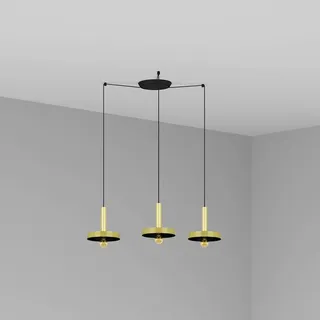 FARO WHIZZ 3-flg. 15 W 60 cm rund/gold/schwarz