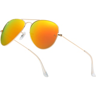 ADEWU Luxus Sonnenbrille Herren Pilotenbrille Polarisiert Retro Brille Glas UV400 Fahrerbrille