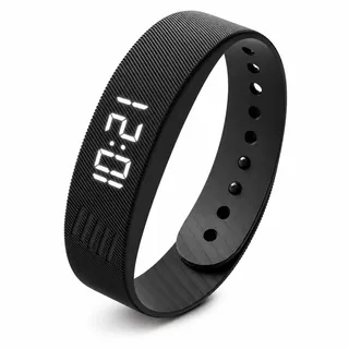 Armbandwecker mit leisem Vibrationsalarm, schwarz. Vibrationswecker mit 5 Weckzeiten, 3 Vibrationsstufen, wiederaufladbar und mit verstellbarem Arm...