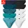 H I S Männer Unterhose unifarben blau/schwarz M 10er Pack