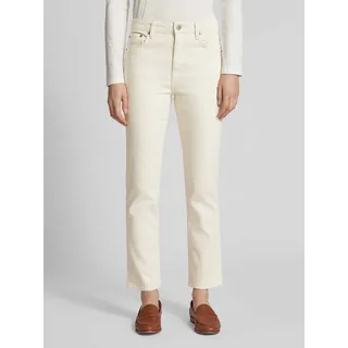 Regular Fit Jeans mit verkürztem Schnitt, Beige, 44