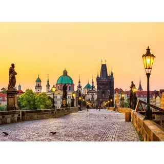Living Walls Fototapete Designwalls Charles Bridge glatt, (5 St), bunt