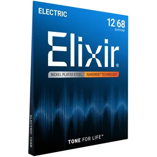 ELIXIR Saiten E-Gitarrensaiten mit NANOWEB®Beschichtung, Bariton .012-068