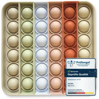 Pop on It Spielzeug Pastellfarben | Wasserfeste Bubble Fidget Toys für Kinder | Sensorik Spielzeug aus hochwertigem Silikon (Quadrat - BPA Frei)