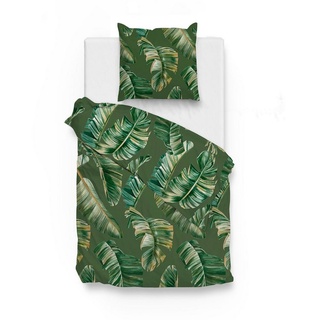 ZO HOME Bettwäsche Alanzo Bettwäsche 135 Green 135x200, Bettbezug Kopfkissenbezug Set kuschelig weich hochwertig bunt