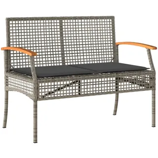 vidaXL Gartenbank mit Kissen 108 x 57 x 85 cm Grau