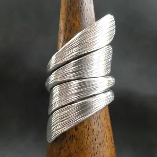 Drachensilber Feiner Ring ausgefallener Damen Ring Schmuck 925 Silber 62 - Silber