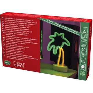 Konstsmide LED Schlauchsilhouette Palme 100 Dioden 6h Timer Gelb/Grün