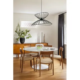 bamyum Vertigo Lampe 100% Metall Hängelampe Schwarz Ø50 cm 1 flammig, Küchenlampe Hängend Schwarz, Lampenschirm Wohnzimmer, Pendelleuchte Esstisch