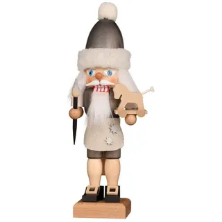 Christian Ulbricht Nussknacker Ulbricht Nussknacker klein - Weihnachtsmann grau, 30 cm, aus dem Erzgebirge
