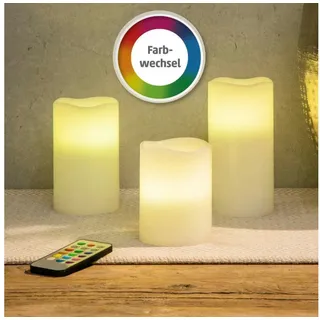 Hi LED-Kerzen 3er Set weiß