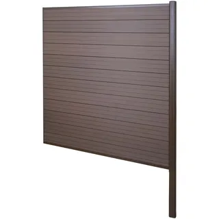 MCW Windschutz 185 x 0 cm Braun WPC
