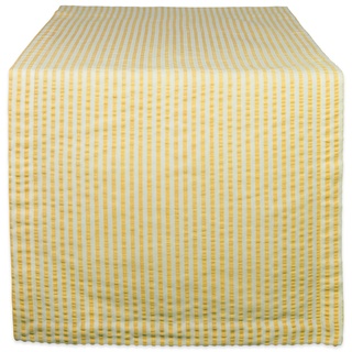 DII Baumwoll-Seersucker gestreift für Esszimmer, Foyer, Sommerpartys und den täglichen Gebrauch, 35,6 x 182,9 cm, Gelb