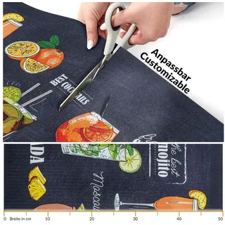 ANRO Küchenläufer Hochwertig GreenLine Flurläufer Teppichläufer Textil, Eckig, Höhe: 3 mm, Textil schwarz 52 cm x 160 cm x 3 mm