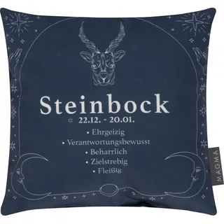 Magma Heimtex Dekokissen Sternzeichen Minikissen 25x25 Eigenschaften Geschenk Tierkreiszeichen, beidseitig bedruckt, Sternzeichen, Tierkreiszeichen, Eigenschaften blau
