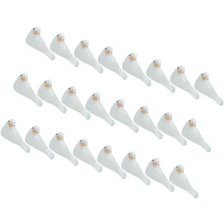 TOPBATHY 24 Stück Weiße Künstliche Vogelornamente aus Leichtem Schaumstoff Dekorative Vogelmodelle als Fotorequisiten für Hochzeit und Gartendekoration
