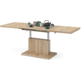 designimpex Couchtisch, Sonoma Eiche, Holzwerkstoff, 120x56x80 cm, Wohnzimmer, Wohnzimmertische, Couchtische