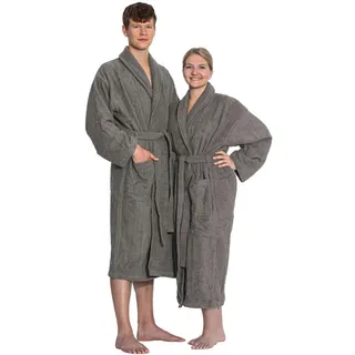Zollner Bademantel,, Grau, Textil, Gr. XS, unisex, Oeko-Tex® Standard 100, Badtextilien, Bademäntel