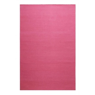 Teppich Nizza, Green Looop, rechteckig, Höhe: 5 mm, Baumwollteppich, einfarbig, pflegeleicht, Wohn-Schlafzimmer rosa 160 cm x 230 cm x 5 mm