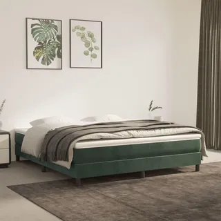vidaXL Boxspringbettgestell 160 x 200 cm Dunkelgrün