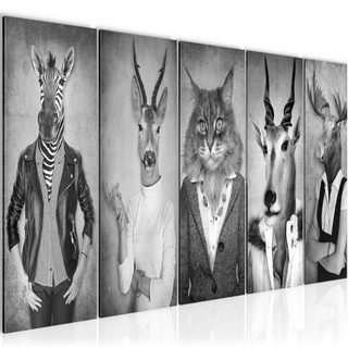 Runa Art Bild Tiere Abstrakt Wandbilder auf Vlies Leinwand 5 Teilig Wanddekoration Büro 018356c
