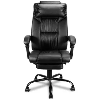 TolleTour Chefsessel Bürostuhl Gamingstuhl Schreibtischstuhl Racing Chair mit Fußstütze