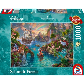 Schmidt Spiele 59635 Thomas Kinkade, Disney, Peter Pan, 1000 Teile Puzzle