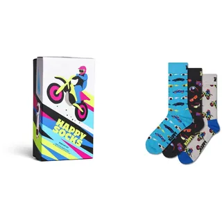 Happy Socks Socken mit Auto- & Fahrzeugmuster für Herren und Damen, 36-40 & 41-46 - 36-40