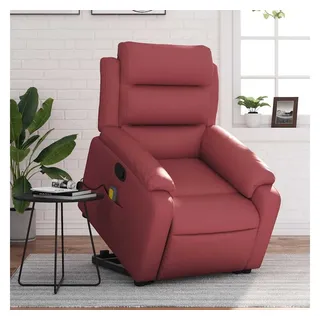 vidaXL Massagesessel mit Aufstehhilfe Kunstleder 92,5 x 100 x 0 cm Weinrot