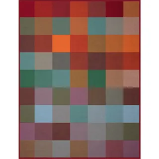 Biederlack Woven Kuscheldecke 220 x 240 cm Rot/Mehrfarbig