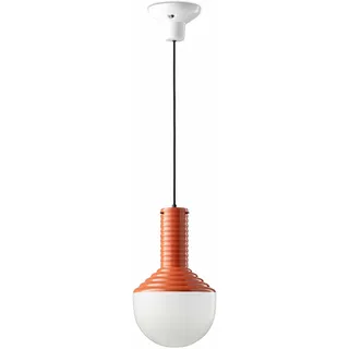 Ferroluce Retrò Pendelleuchte Vintage groß Decò Selaron Keramik orange Poke 1 Licht E27