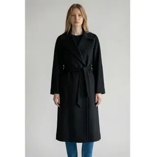 Weekend Max Mara für Damen. 2625016021650 Schwarzer Harz-Mantel (40), Lässig, Wolle