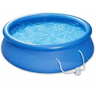 Quick-Up-Pool Aufstellpool rund blau 366 x 76 cm Kartuschenfilter Planschbecken