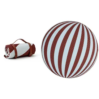 WxMTykx Große Runde Picknickdecken Durchmesser 200cm Stranddecken Verdickte Picknickmatte Den Außenbereich Tragbare Campingmatte Mit Riemen Für Camping,Park,Strand,Gras,Drinnen (Color : B-Brown Leath