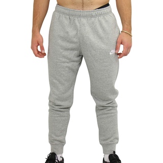 Nike Herren Sportswear Club Fleece Jogginghose, Dark Grey Heather/Matte Silver/White, S